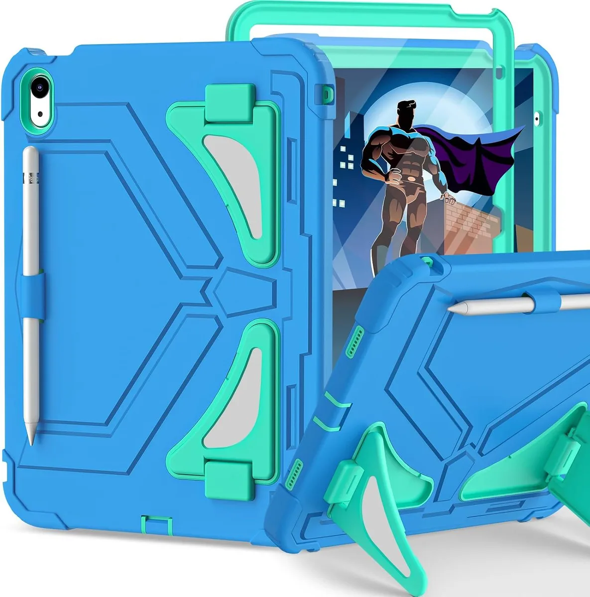Leelbox Leelbox iPad A16 Case Kids Protective Cyan Mint — product photo