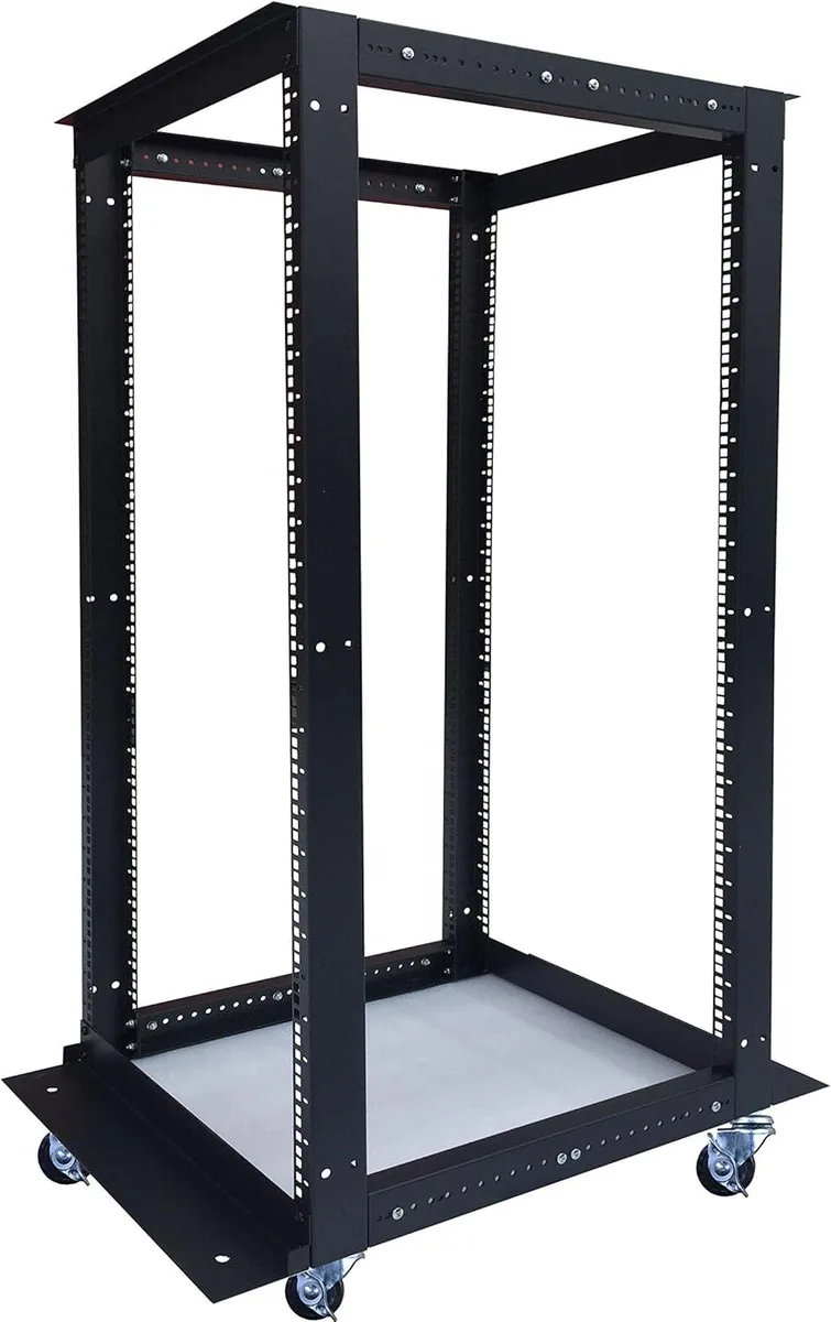 TAURKENAM TAURKENAM 18U 4-Post Open Frame 19" Server Rack Adjustable Depth 24"-37 — product photo