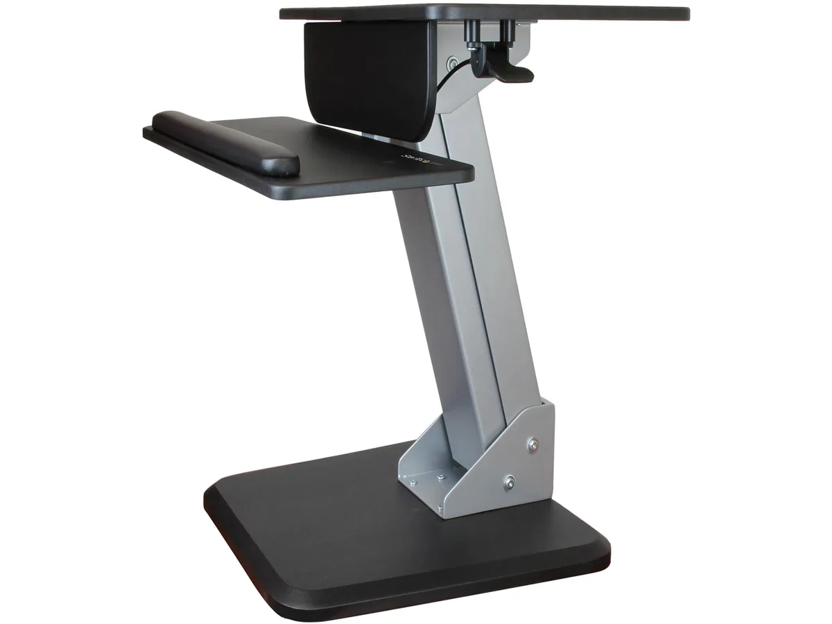 STARTECH STARTECH ARMSTS Sit-Stand Desk Converter 33.70" x 26.80" Silver/Black — product photo