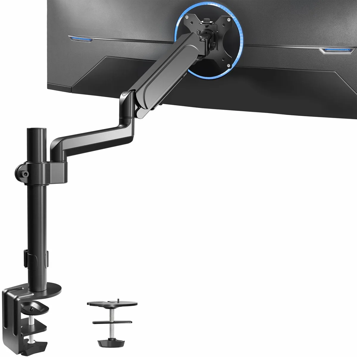 VIVO VIVO Black Single Monitor Arm Sit-Stand Desk Mount 17-32" VESA 75x75 100x100 19.8 lbs — product photo