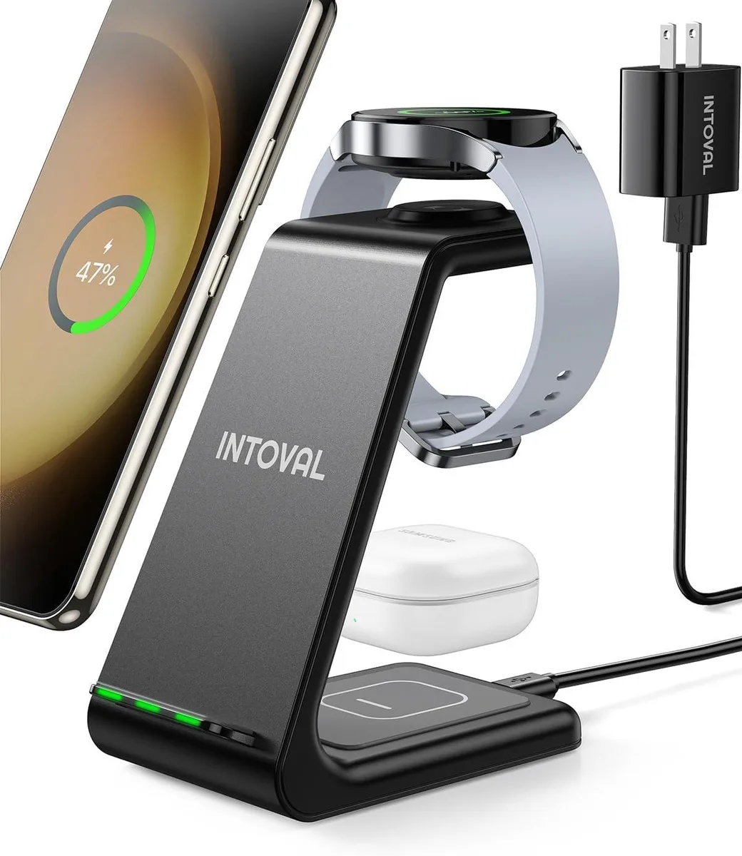 Luisport Luisport 3-in-1 Wireless Charging Station for Galaxy (S3 Black) — product photo