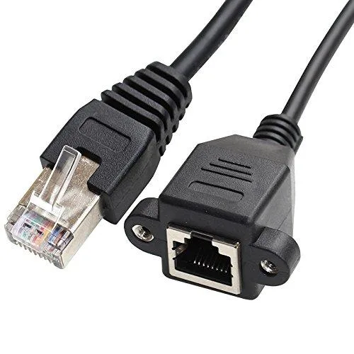 BUCIER BUCIER Cat 5e RJ45 Male-Female Extension Cable 30cm Panel Mount — product photo