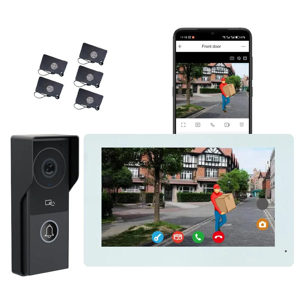 visiPower visiPower 2-pin Wired 2MP 1080P 155° 7" Touch Monitor Home Safety — product photo