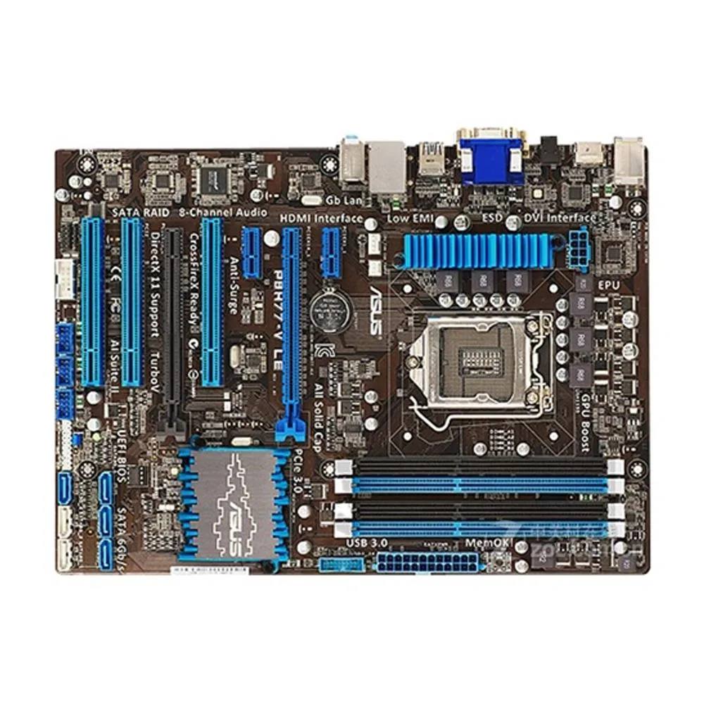 ASUS ASUS P8H77-V LE Intel H77 motherboard, LGA 1155, 32 GB DDR3 — product photo
