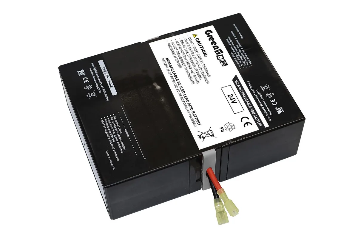 GreenTechLLC GreenTechLLC RB1280X2A 24VDC SLA Battery 2x12V 9AH — product photo