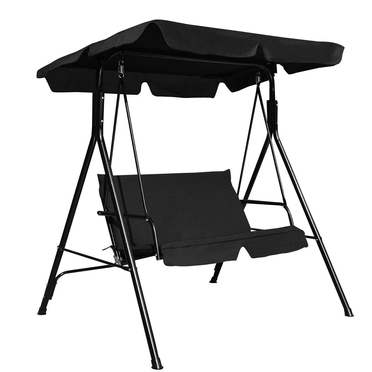 SlickBlue SlickBlue Loveseat Swing Glider Black 390 lbs capacity — product photo
