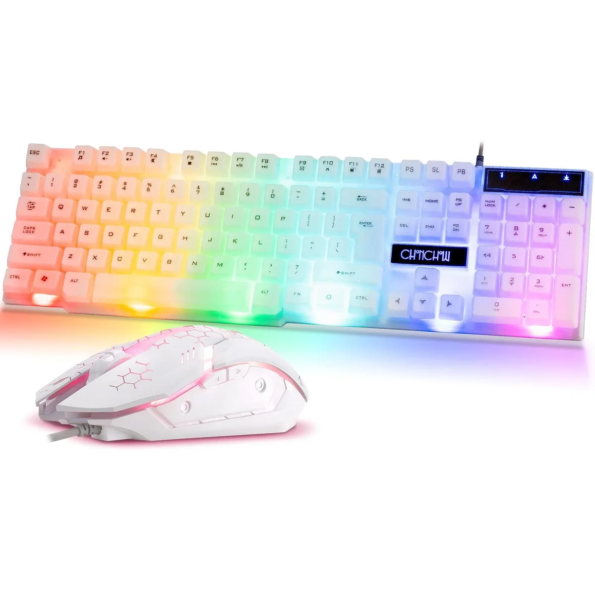 CHONCHOW 1950 RGB Gaming Keyboard and Mouse Combo White — product photo
