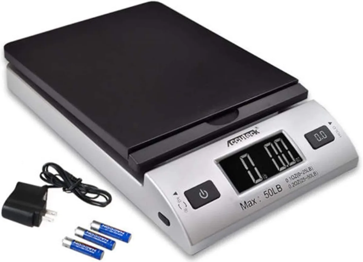 Business Source 8250 Digital Shipping Scale 50Lb .1oz Green — product photo