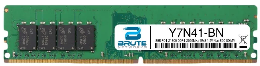 Brute Networks Brute Networks 8GB DDR4-2666 1Rx8 1.2V Non-ECC UDIMM — product photo
