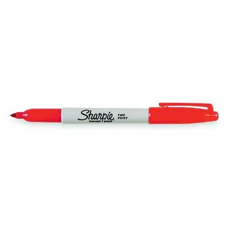 Box of twelve red Sharpie fine-tip permanent markers