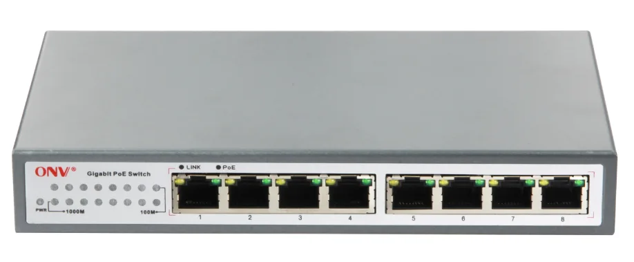 Optical Network Video Technologies Optical Network Video Technologies ONV-POE33084P 8-port Gigabit PoE switch 4×PoE 65W — product photo
