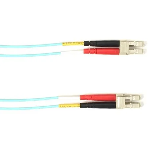 Black Box Corporation Black Box Fiber Optic Duplex Patch Cable OM4 50/125 LC-LC OFNP Aqua 1m — product photo