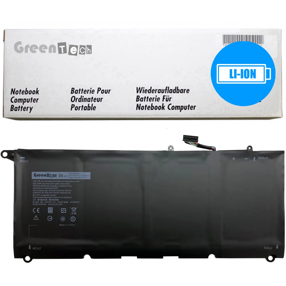 NShi NShi 90V7W laptop battery for Dell XPS 13 9350 7.6V 56WHR 6710mAh 4-cell — product photo
