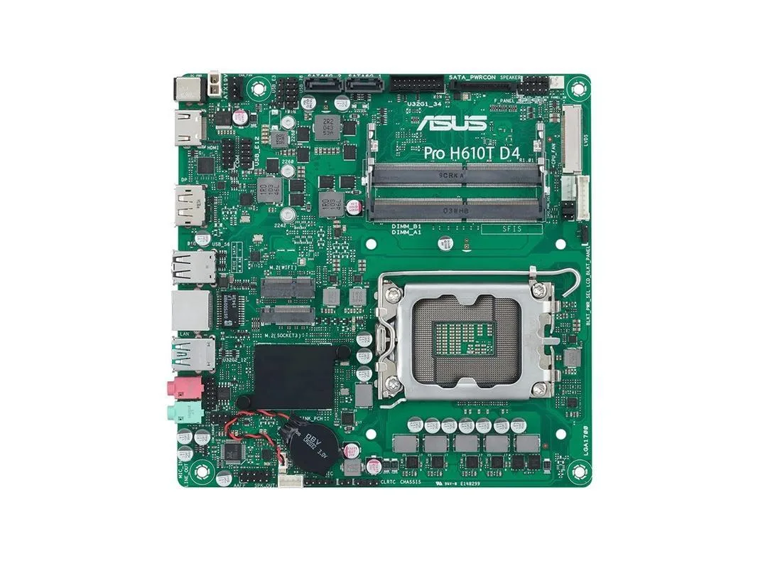 ASUS ASUS Pro H610T D4 Intel H610 DDR4 64GB Mini-ITX motherboard — product photo