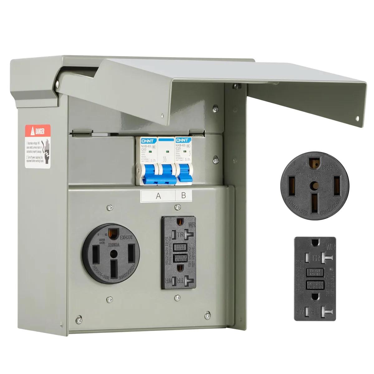 VEVOR VEVOR Temporary Power Outlet Panel 20 50 Amp NEMA GFCI IP54 — product photo