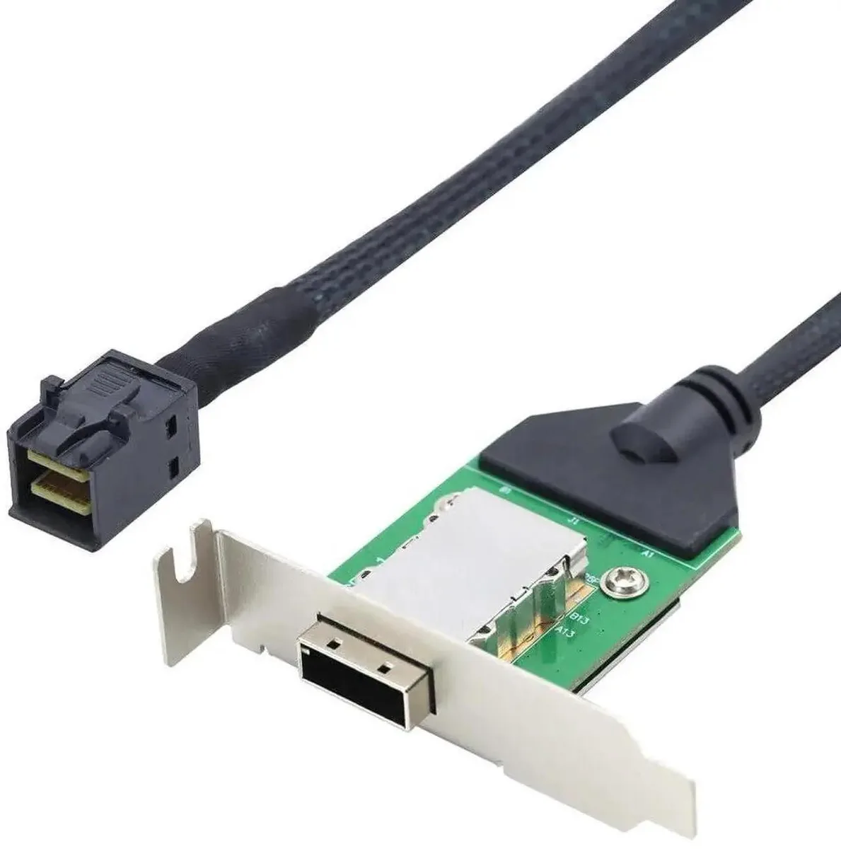 SMUGDESK SMUGDESK 50cm Mini SAS SFF-8643 to SFF-8088 Adapter Cable with Low Profile Bracket — product photo