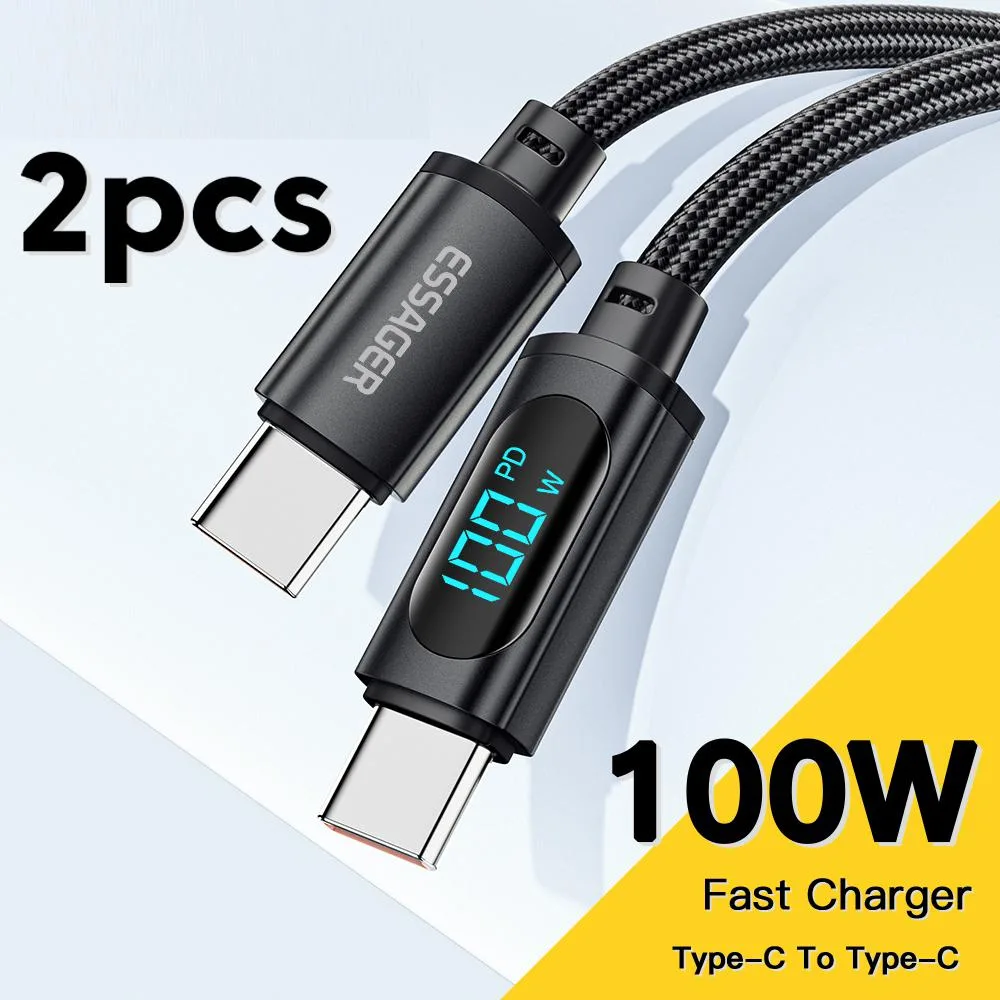 Jansicotek Jansicotek Essager XR USB-C cable 100W 6.6ft 2-pack — product photo