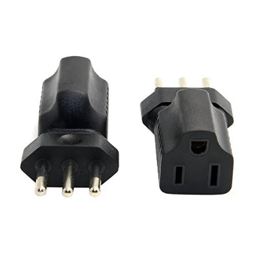 TeKit TeKit Italy/Chile 3 Pin to NEMA 5-15R Adapter 2 Pack — product photo
