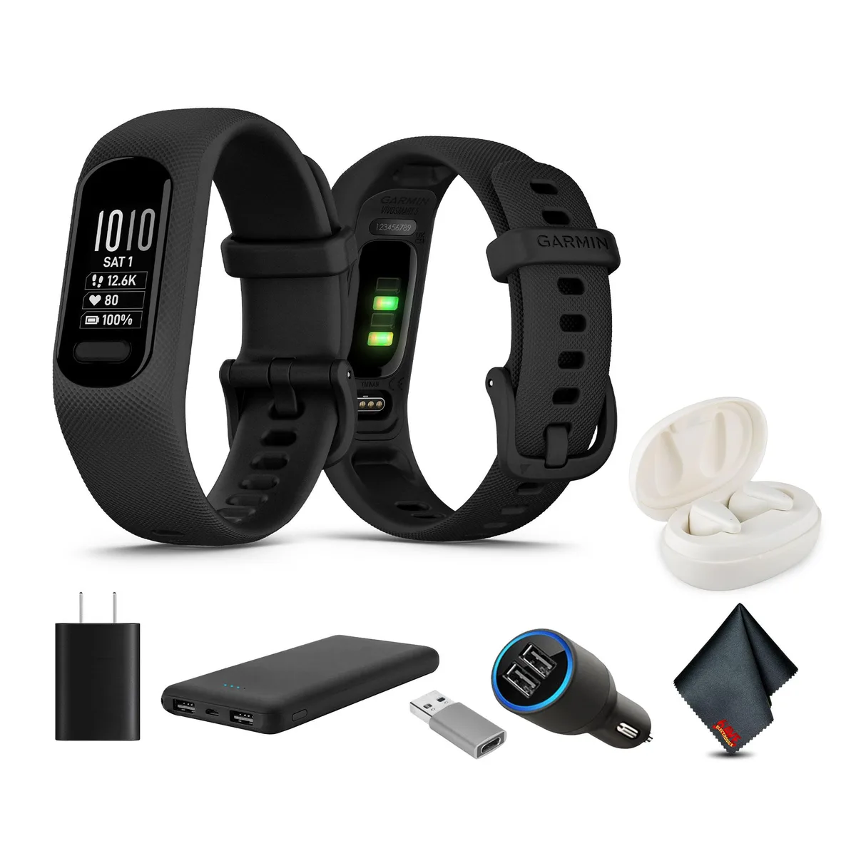 Garmin Garmin vívosmart 5 Fitness Tracker Black Large Bundle wearable technology — product photo