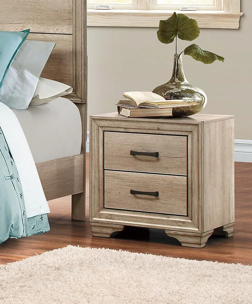 tuphen tuphen Nightstand Natural 22x16x23.5 2 Drawers — product photo