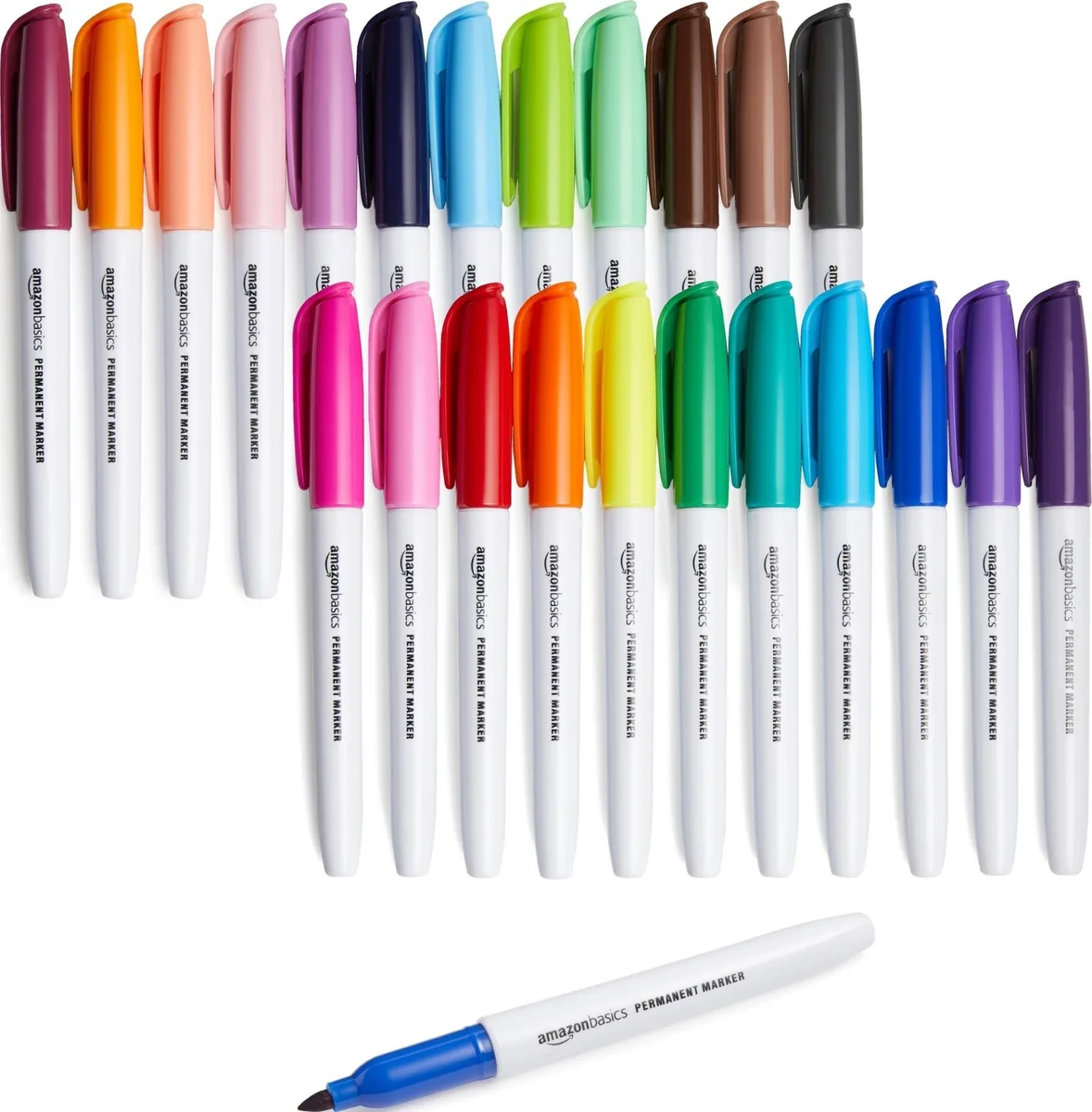  Fine Tip Permanent Markers Assorted Colors 24 Pack — product photo