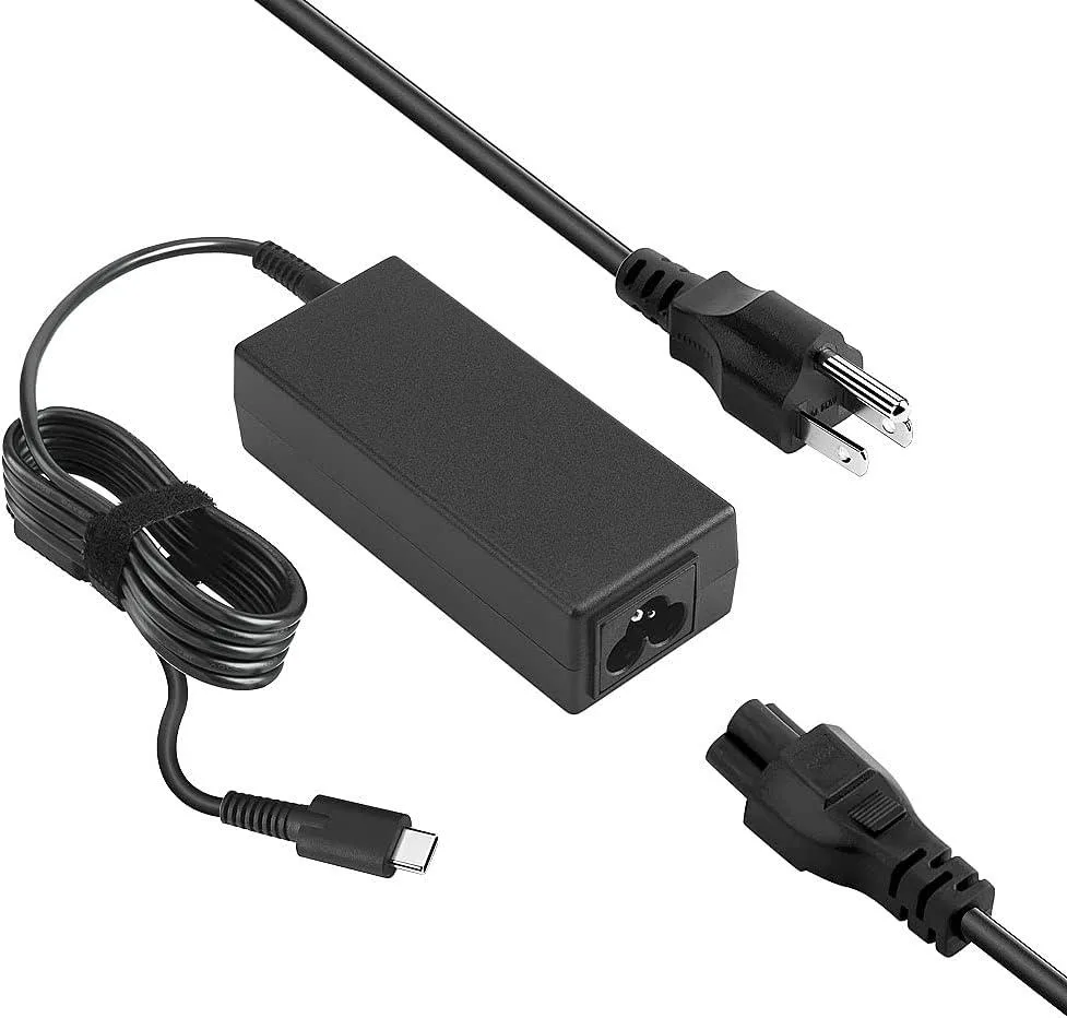 Compact white USB-C power adapter with detachable cable