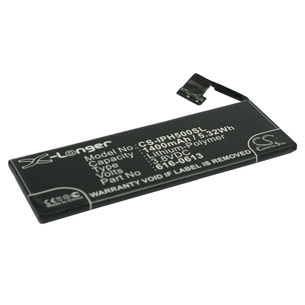 Cameron &amp; Co Cameron &amp; Co DS-CS-IPH500SL cell phone battery 1.4 Ah Li-Polymer black — product photo