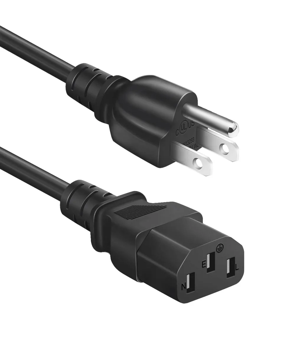  Narpendu 3-prong power cord 6 ft IEC C13 to NEMA 5-15P 18 AWG UL Listed — product photo