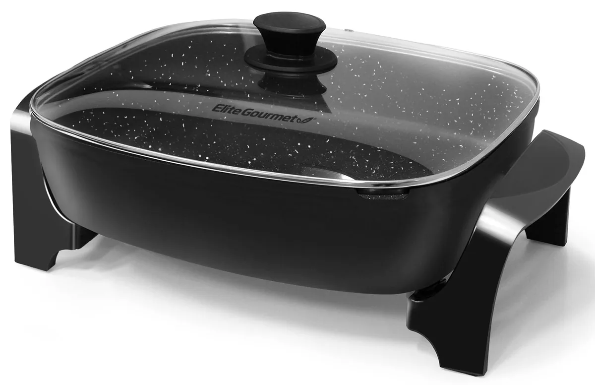 Elite Gourmet EG-6203 16x13x3.2in 10.5Qt 1500W electric skillet — product photo