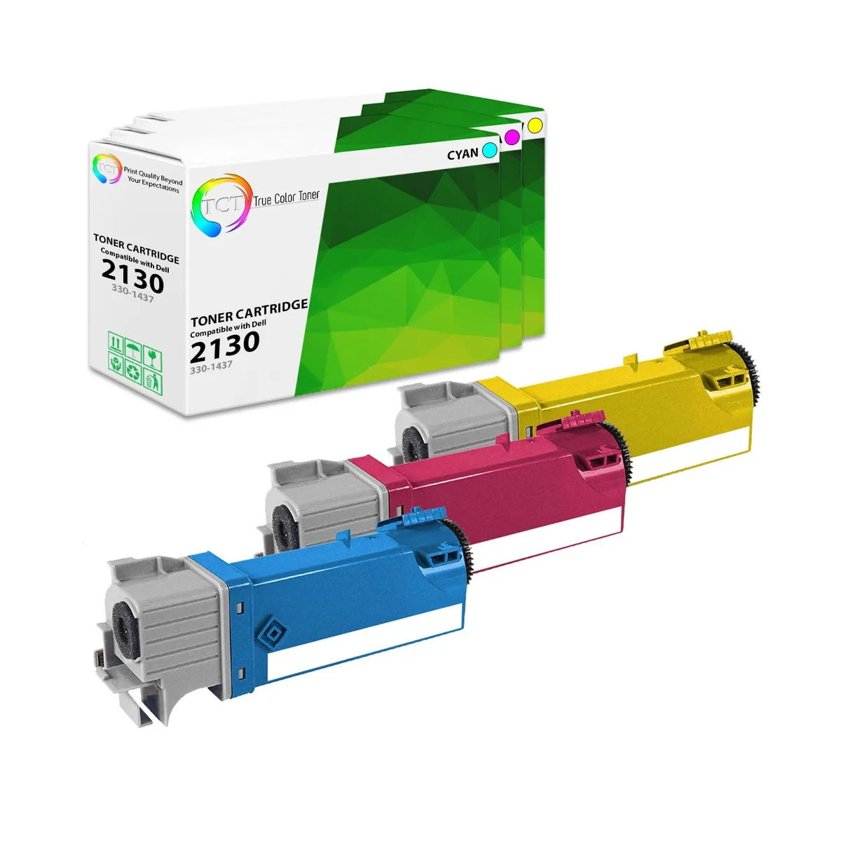 True Color Toner True Color Toner 2130 Color Toner Cartridge 3 Pack 2500 Pages — product photo