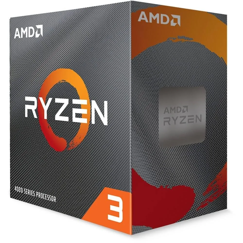 AMD AMD Ryzen 3 4100 desktop processor with Wraith Stealth cooler — product photo