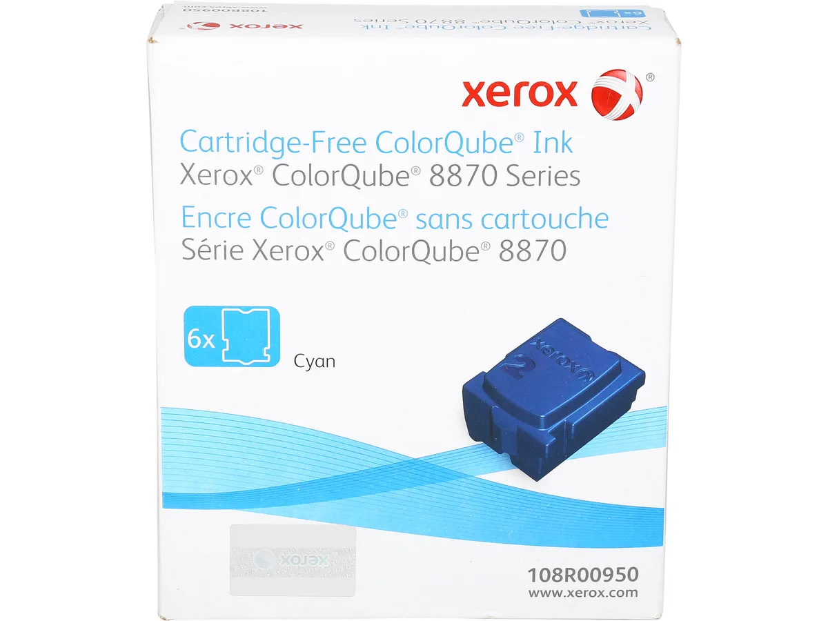 XEROX Xerox 108R00950 Cyan Solid Ink 6 Sticks 17300 Pages — product photo