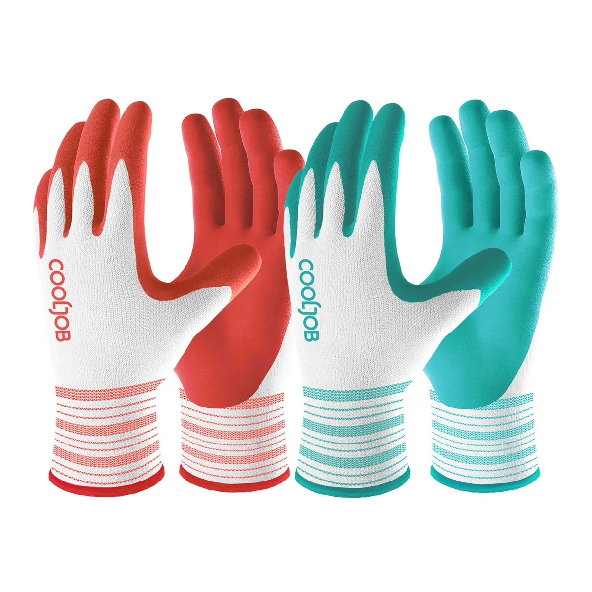  COOLJOB F132D082 Gardening Gloves 2 Pack Medium Green — product photo