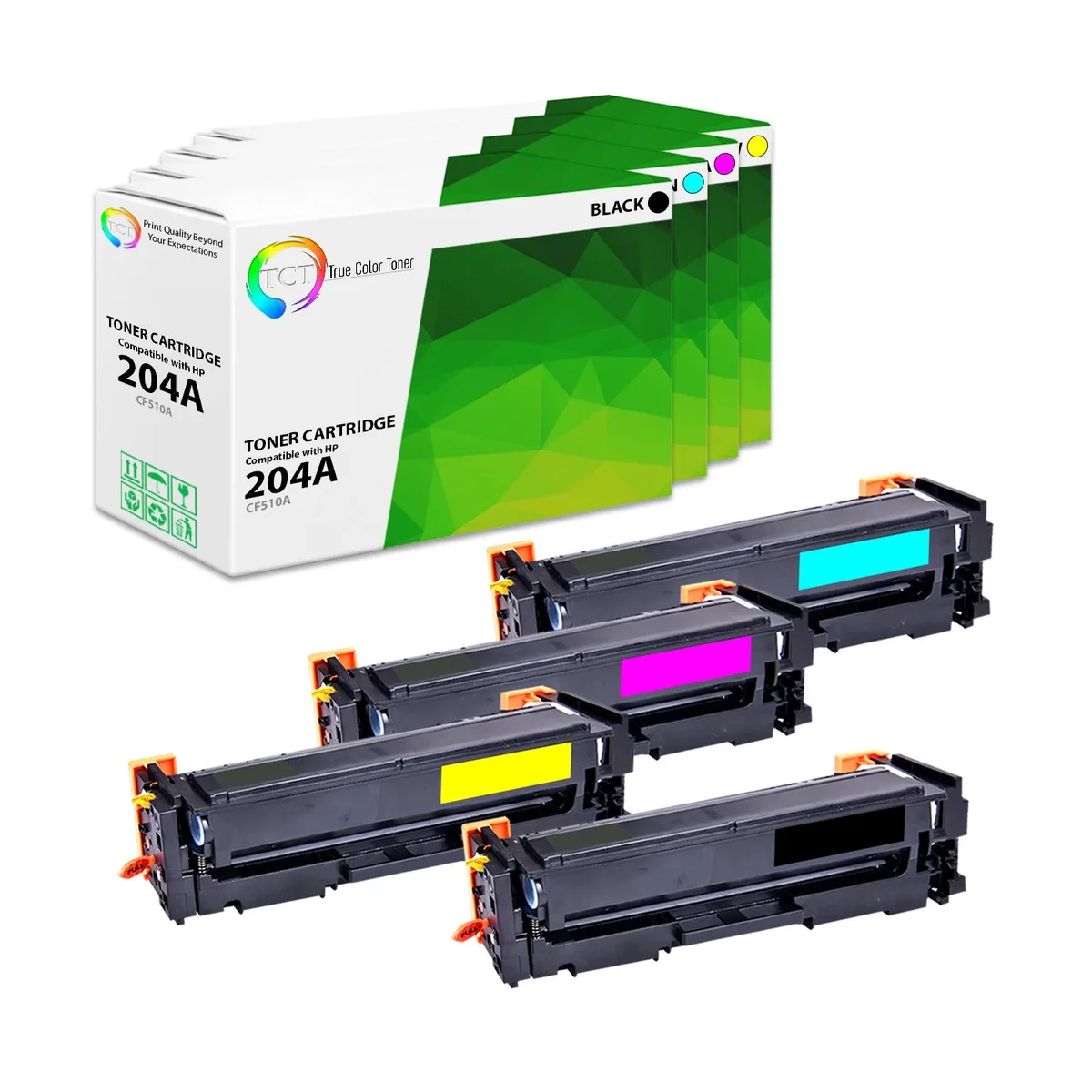 True Color Toner True Color Toner 204A 4-Pack Toner Cartridges (CF510A/511A/512A/513A) — product photo