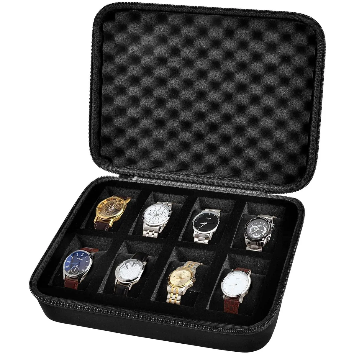 Comecase 8 Slot Travel Watch Case Black 45mm — product photo