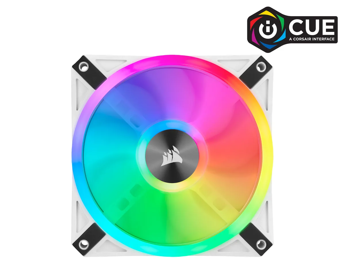 Corsair Corsair iCUE QL120 RGB White 120mm Triple Fan Kit CO-9050104-WW — product photo