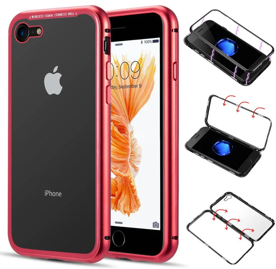 Nakedcellphone Nakedcellphone Magnetic Snap Case Red iPhone 7/8 — product photo