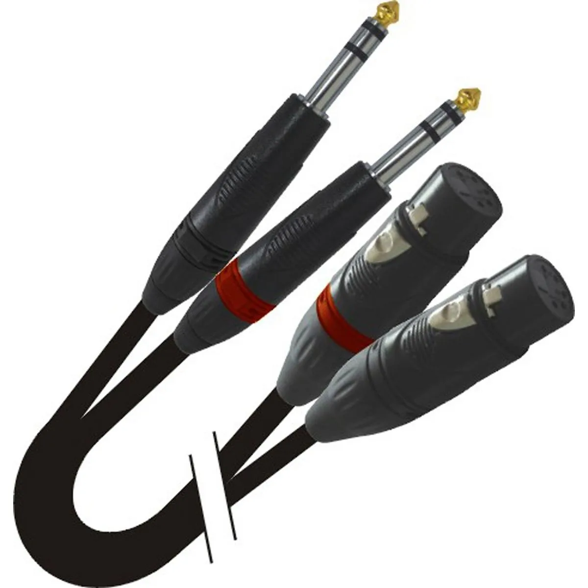 ProX ProX XC-DSXF10 10ft Dual 1/4" TRS-M to Dual XLR3-F Audio Cable — product photo