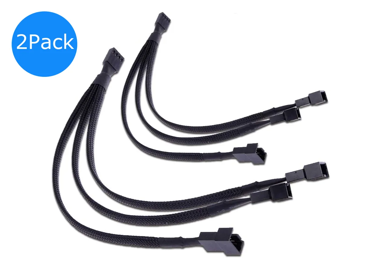 RIITOP RIITOP 1007 PWM fan splitter cable 1-to-3 27 cm 2-pack — product photo