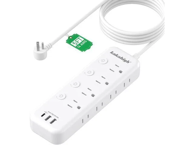 LORDWORLD LORDWORLD 11-in-1 PDU 8 Outlets 3 USB 1 USB-C 14 Gauge 15A 5ft — product photo