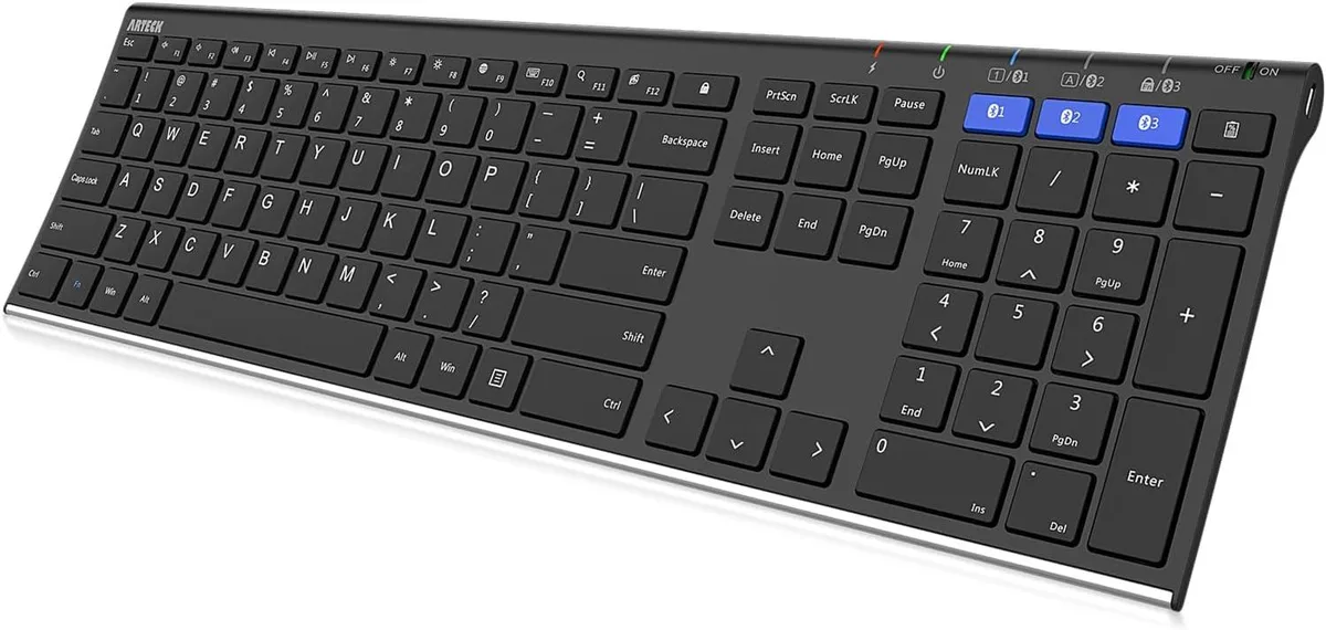 TUKO TUKO HB192 Gaming Keyboard Full Size 104 Key 7 Color Backlight 3 Device Bluetooth Stainless Steel — product photo