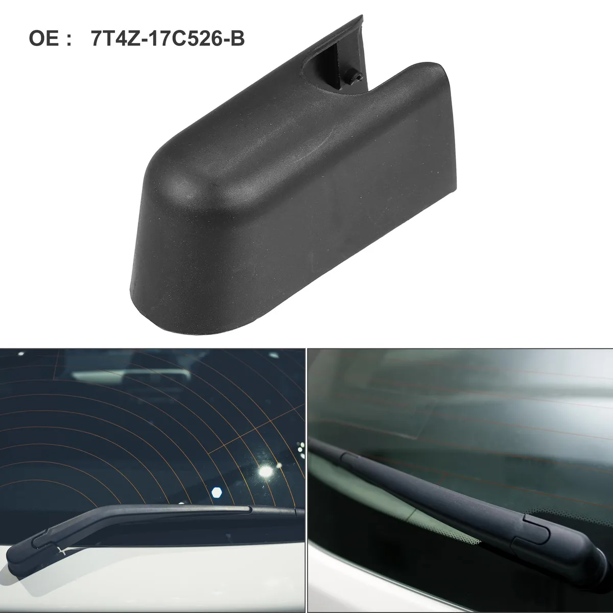 Unique-Bargains Unique-Bargains Rear Wiper Arm Nut Cover Cap Black 71x29mm Ford Edge Lincoln MKX — product photo