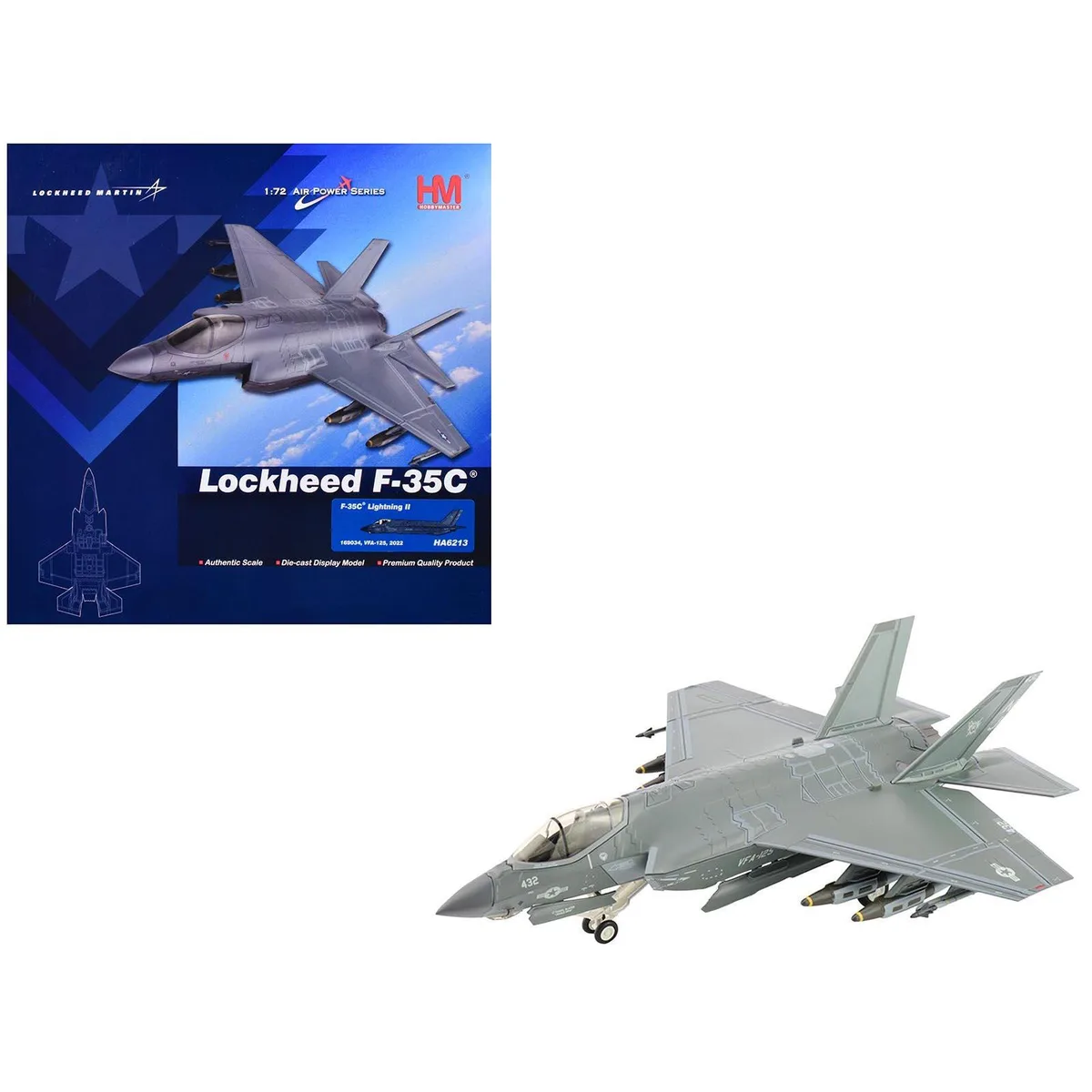 Hobby Master Hobby Master F-35C Lightning II 169034 VFA-125 1/72 Diecast — product photo
