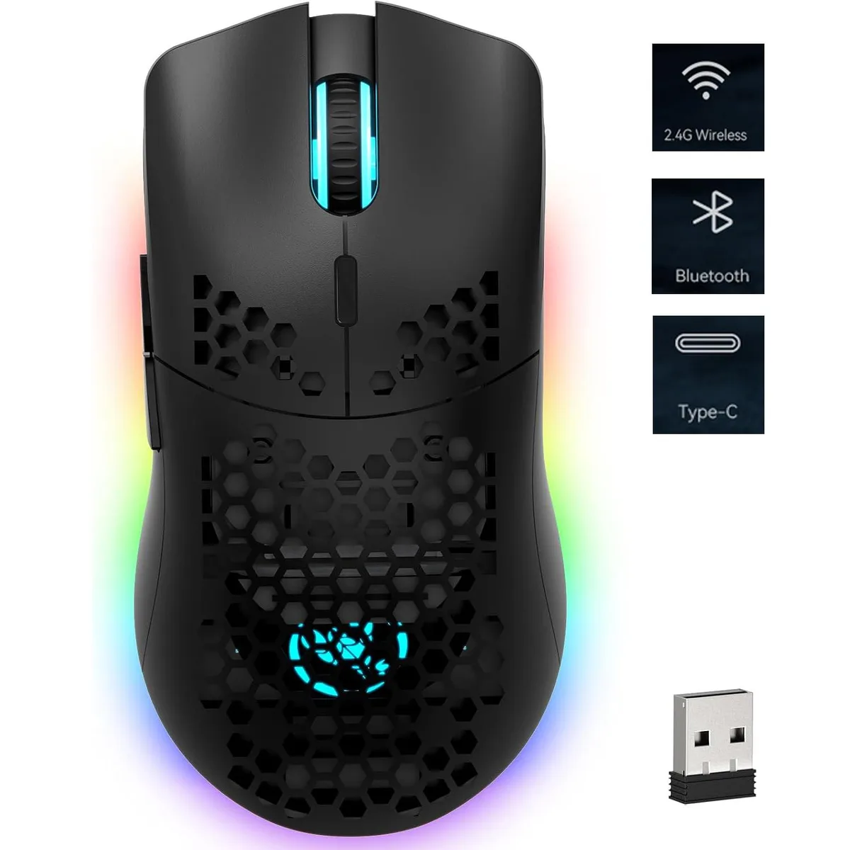 Hitoor Hitoor T66 gaming mouse 90 g 3600 DPI tri-mode — product photo