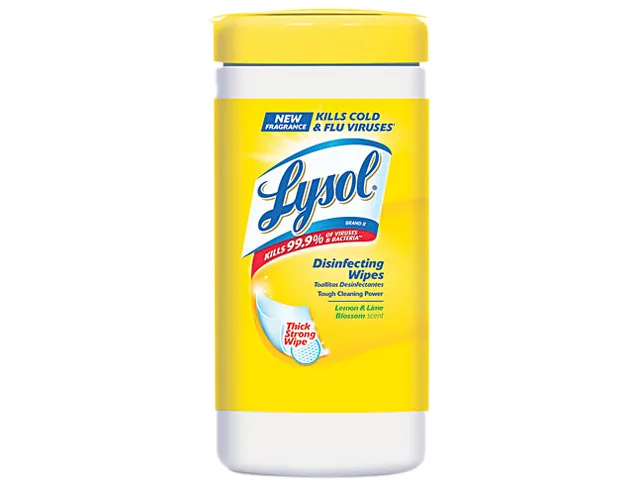 Reckitt Benckiser Reckitt Benckiser 77182EA Lysol Lemon Lime Sanitizing Wipes 80 Count Cleaning — product photo