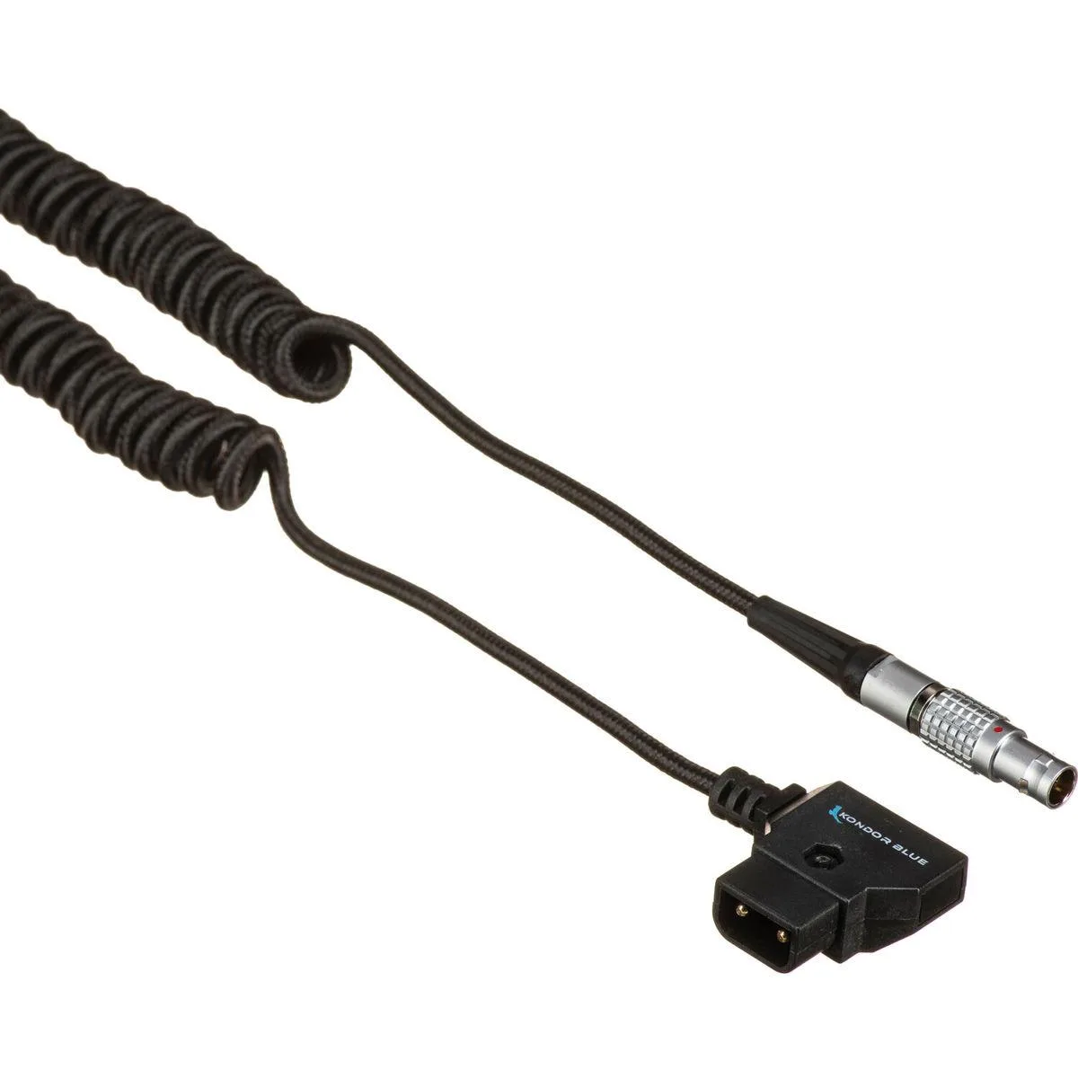 Kondor Blue Kondor Blue 20" D-Tap to LEMO 2-Pin 0B Male Coiled Power Cable Raven Black — product photo
