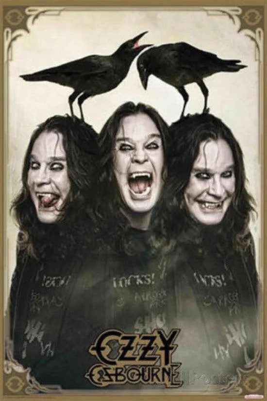 Ozzy Osbourne crows poster print, 22 by 34 inches, glossy paper, rolled in tube