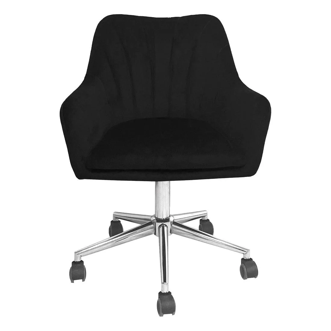 Impressions Vanity Company Impressions Vanity Company Sadie Swivel Vanity Chair Black Velvet IVFC-IPS222-BLKV — product photo