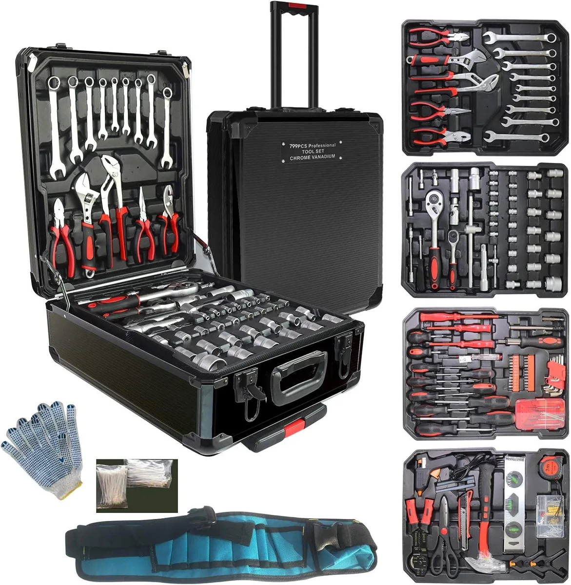 BFKK BFKK 799-piece Aluminum Trolley Tool Set Black — product photo