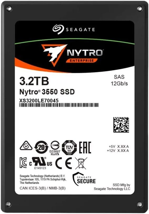 Seagate Seagate Nytro 3000 XS3200LE70045 3.2 TB enterprise SSD 2.5 SAS 12Gb/s — product photo